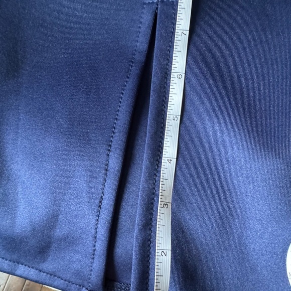 Blue Off the Shoulder Long Sleeve Sheath Dress. Ptp 18” lenght 37.5” - Picture 10 of 10